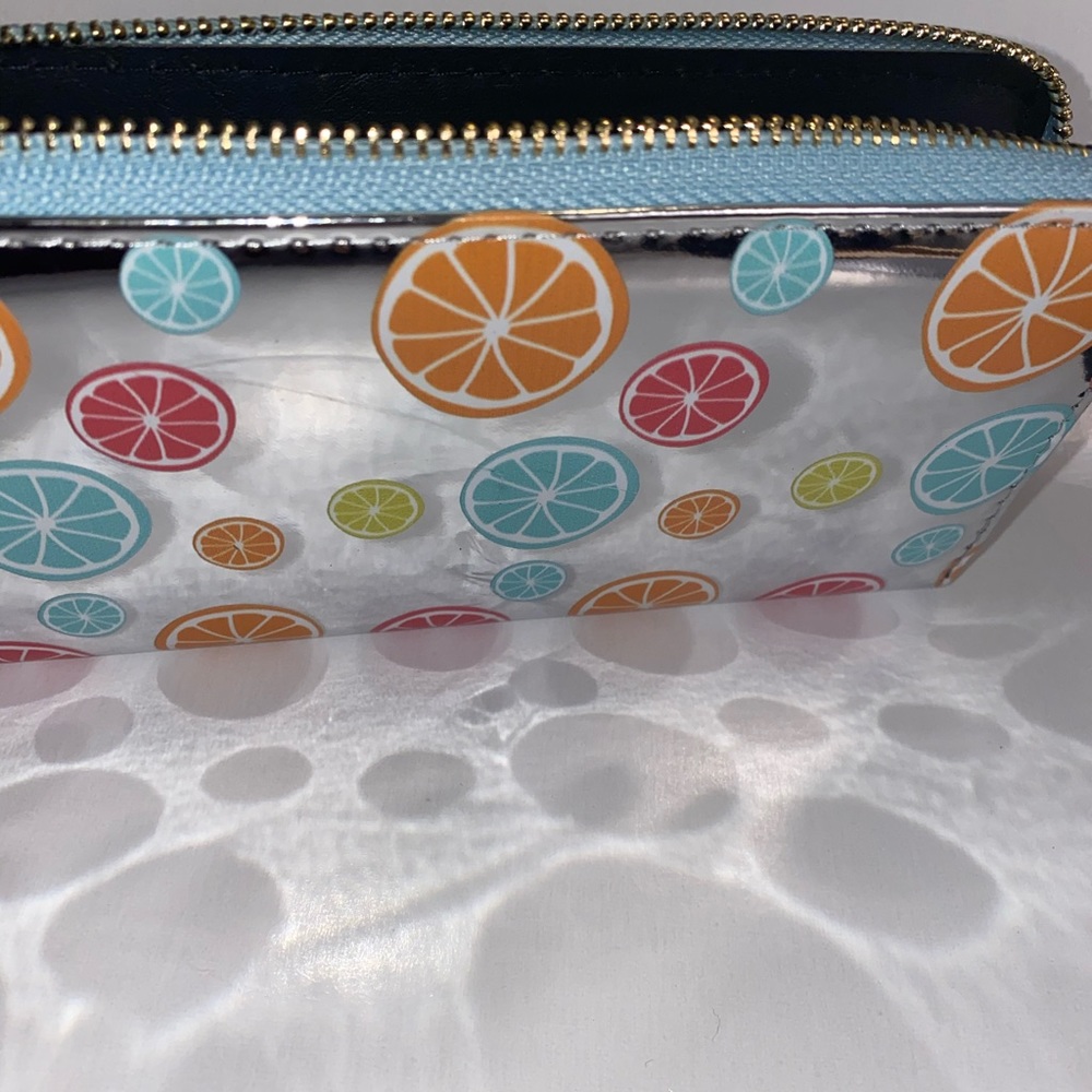 Fruit Printed Metallic Wallet